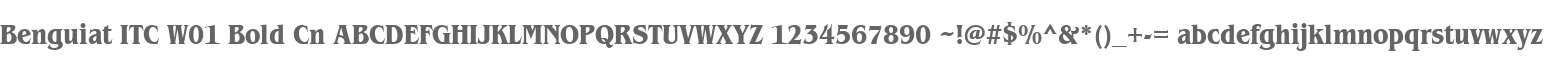 Benguiat ITC W01 Bold Cn