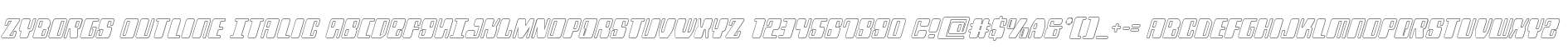 Zyborgs Outline Italic