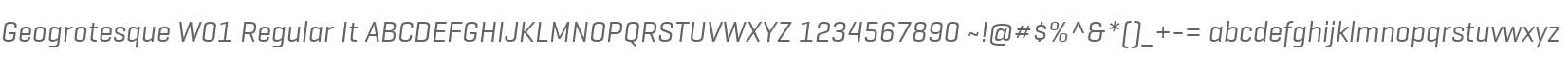 Geogrotesque W01 Regular It