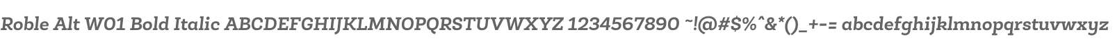 Roble Alt W01 Bold Italic