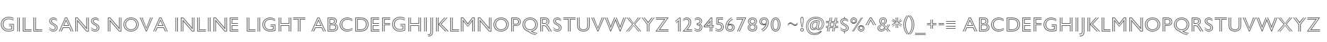 Gill Sans Nova Inline Light