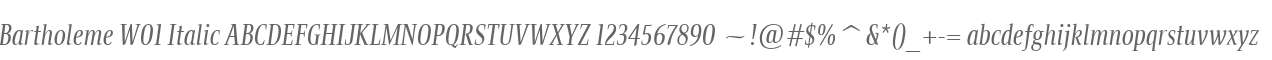 Bartholeme W01 Italic