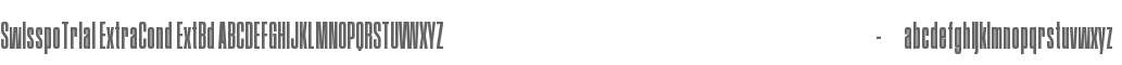 SwisspoTrial Extra Condensed Extra Bold