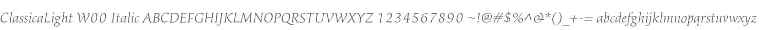 ClassicaLight W00 Italic