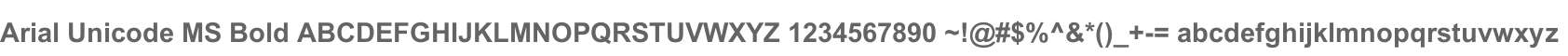 Arial Unicode MS