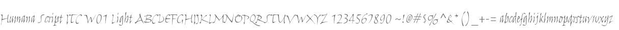 Humana Script ITC W01 Light