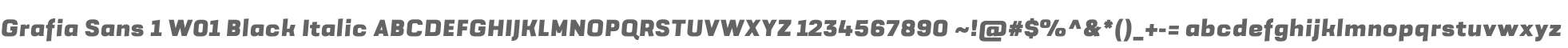 Grafia Sans 1 W01 Black Italic