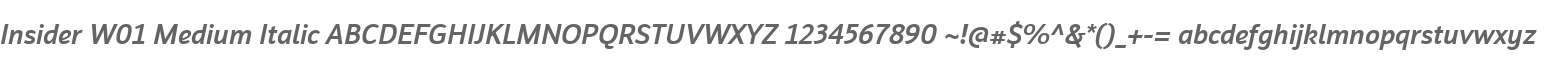 Insider W01 Medium Italic