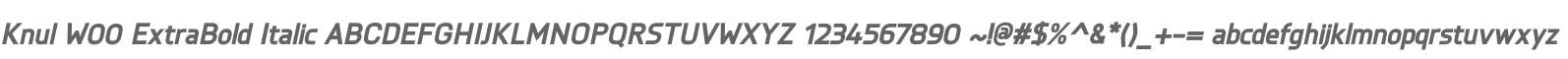 Knul W00 ExtraBold Italic