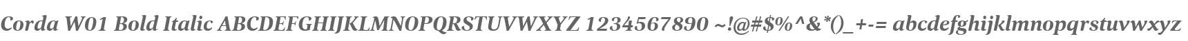 Corda W01 Bold Italic