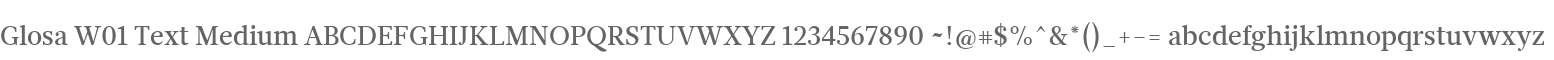 Glosa W01 Text Medium