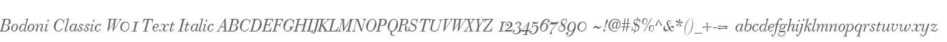 Bodoni Classic W01 Text Italic