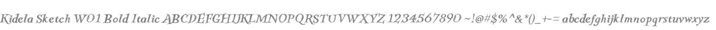 Kidela Sketch W01 Bold Italic