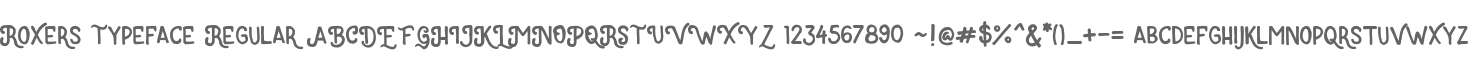 Roxers Typeface