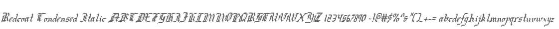 Redcoat Condensed Italic