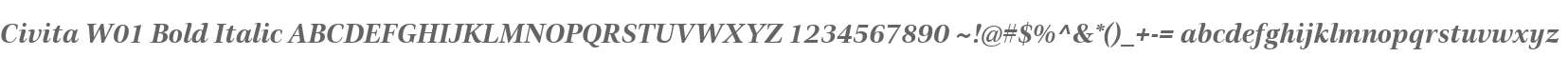 Civita W01 Bold Italic