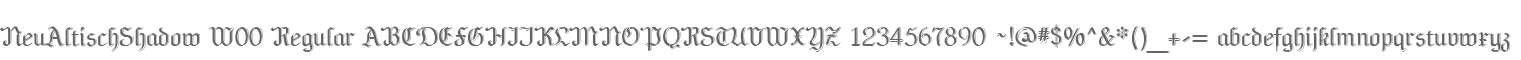 NeuAltischShadow W00 Regular