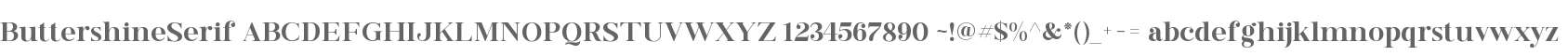 Buttershine Serif