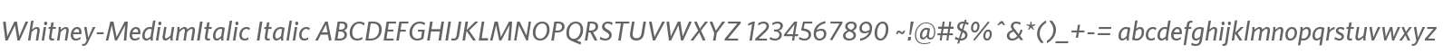 Whitney-MediumItalic Italic