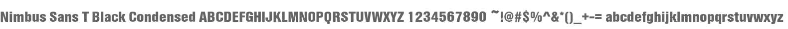 Nimbus Sans T Black Condensed