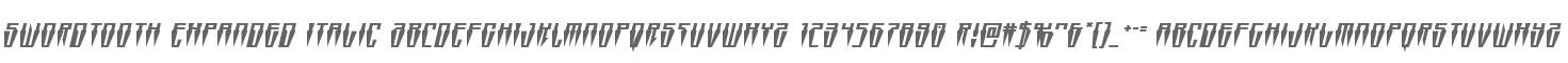 Swordtooth Expanded Italic