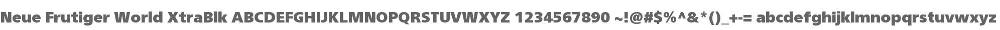 Neue Frutiger World XtraBlk