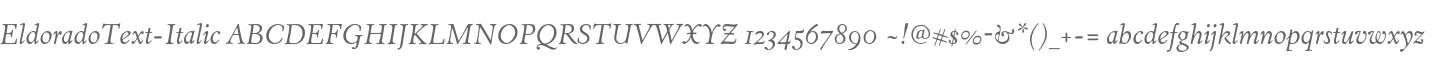 EldoradoText-Italic