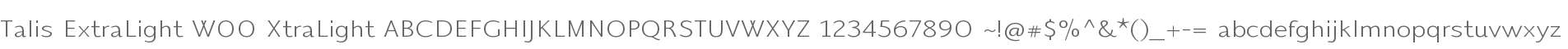 Talis ExtraLight W00 XtraLight
