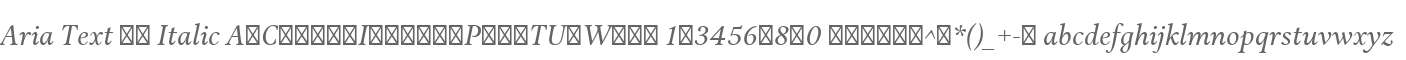 Aria Text G2 Italic