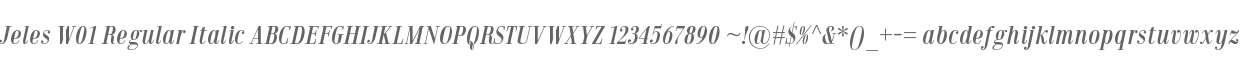 Jeles W01 Regular Italic