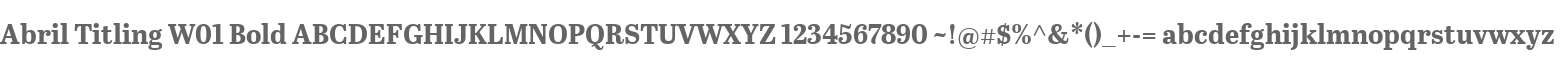 Abril Titling W01 Bold