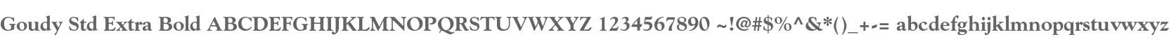 Goudy Std Extra Bold