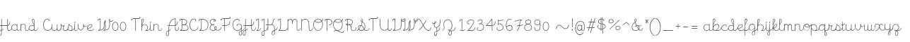 Hand Cursive W00 Thin