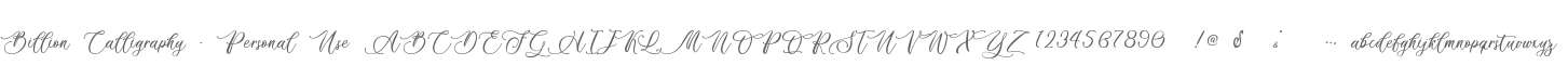 Billion Calligraphy - Personal Use