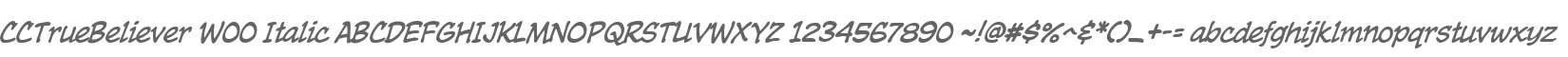 CCTrueBeliever W00 Italic