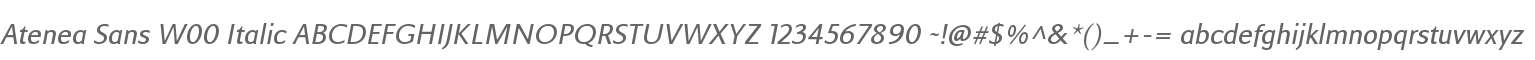Atenea Sans W00 Italic