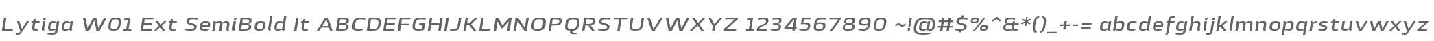 Lytiga W01 Ext SemiBold It