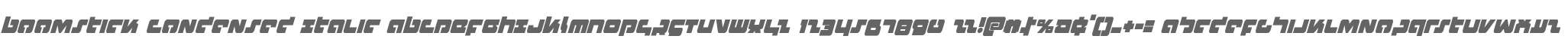 Boomstick Condensed Italic