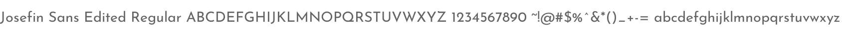 Josefin Sans Edited