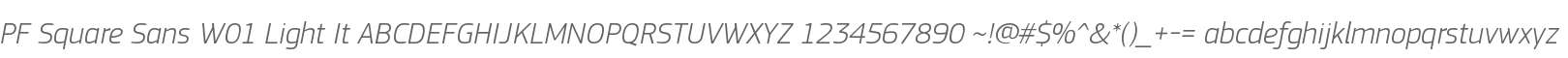 PF Square Sans W01 Light It