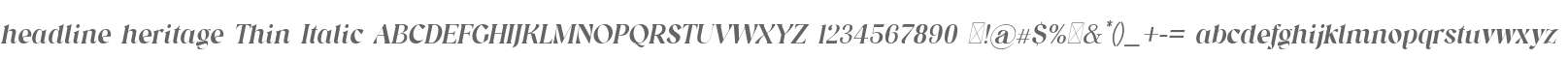 headline heritage Thin