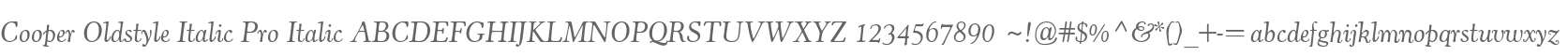 Cooper Oldstyle Italic Pro Italic