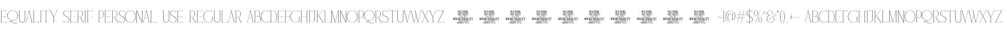 Equality Serif PERSONAL USE