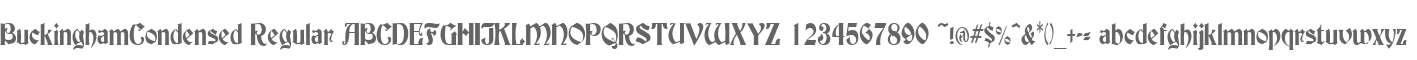 BuckinghamCondensed Regular