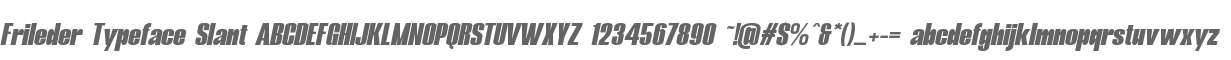 Frileder Typeface Slant