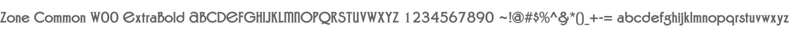 Zone Common W00 ExtraBold