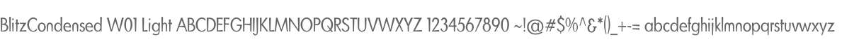 BlitzCondensed W01 Light