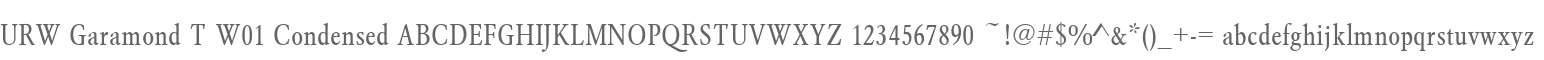 URW Garamond T W01 Condensed