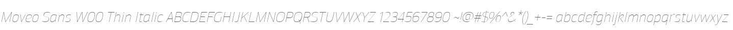 Moveo Sans W00 Thin Italic