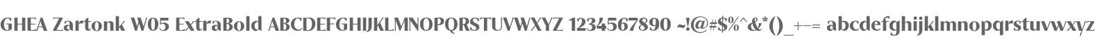 GHEA Zartonk W05 ExtraBold